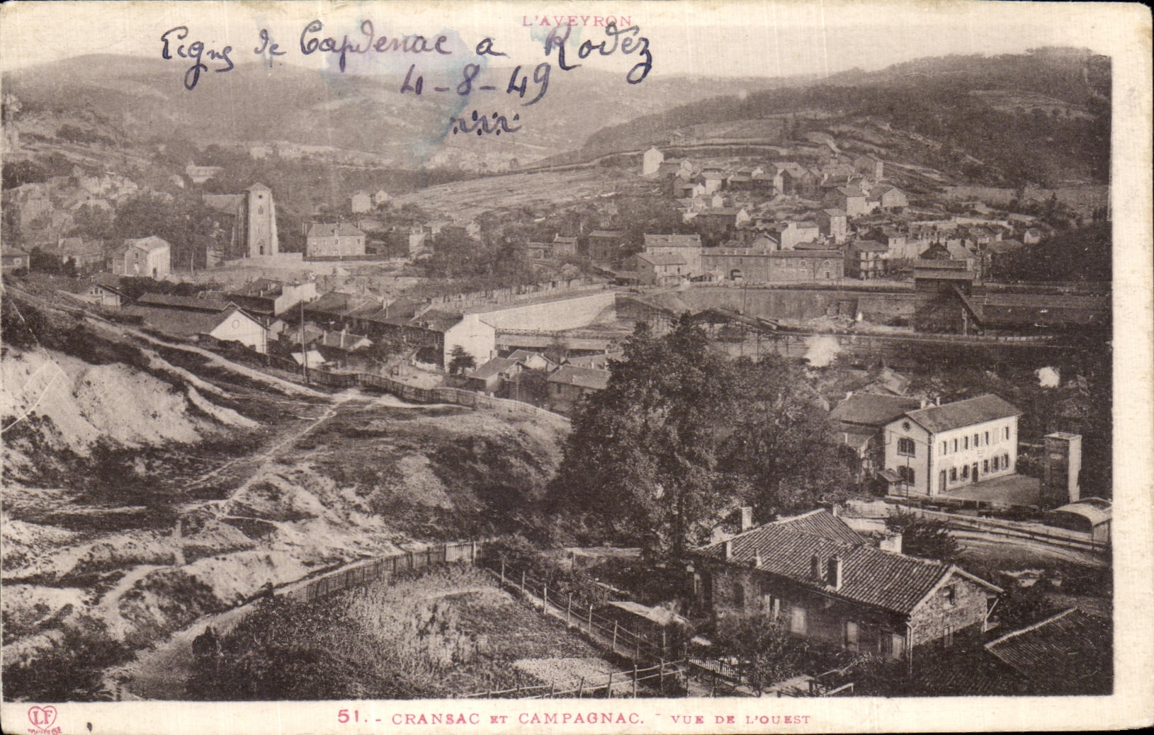 CPA Cransac Et Campagnac vue De I ouest