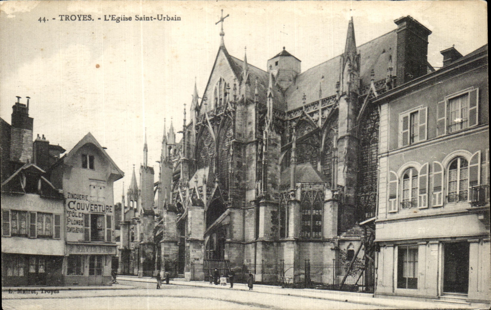 CPA Troyes Church Saint Urbain