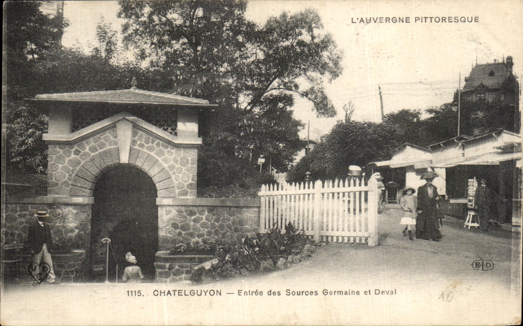 Entrada pintoresca de CPA Auvergne Chatelguyon del alemAn y del Deval de las fuentes
