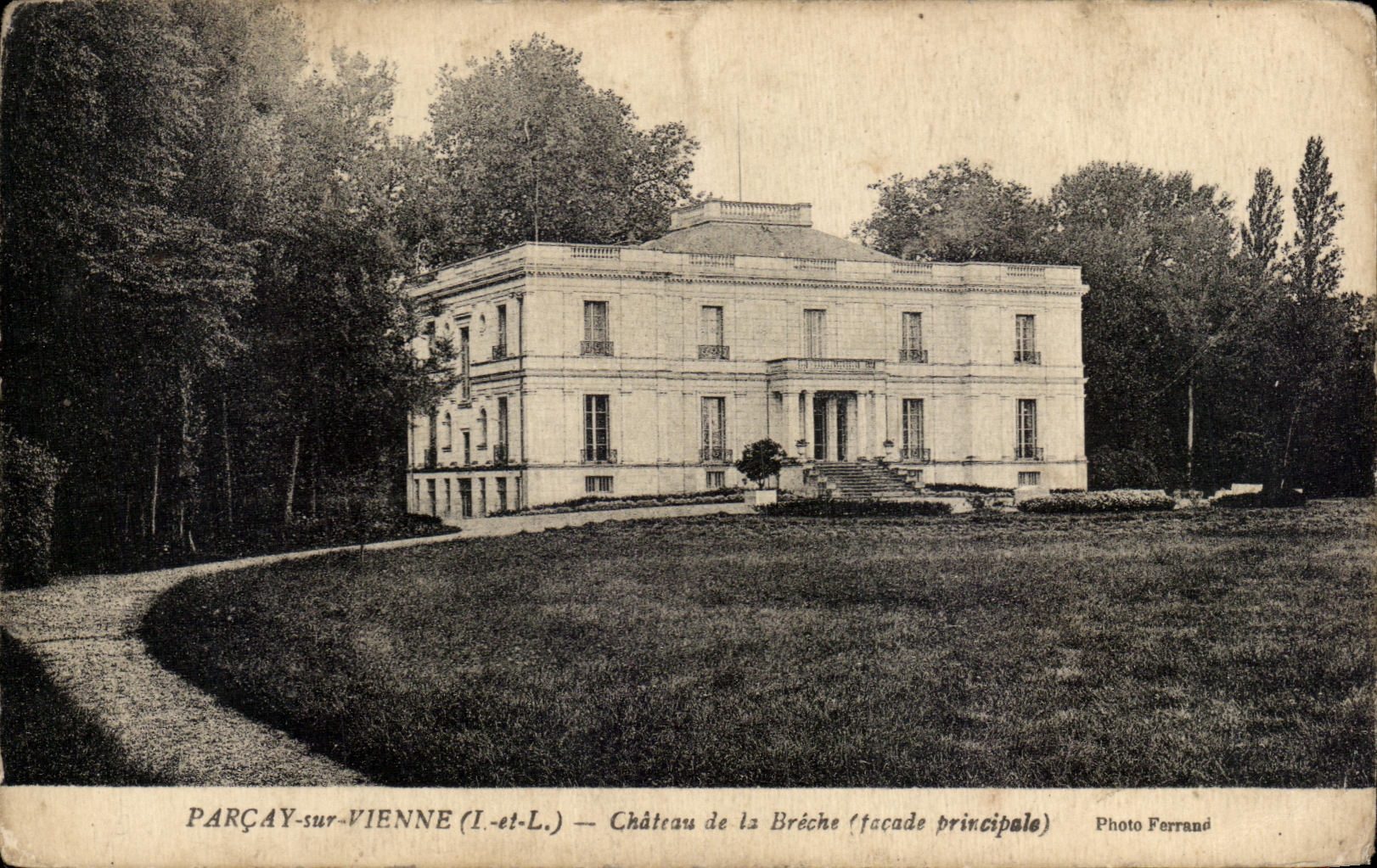 CPA Parcay sur Vienne Chateau de la Breche (facade principale)
