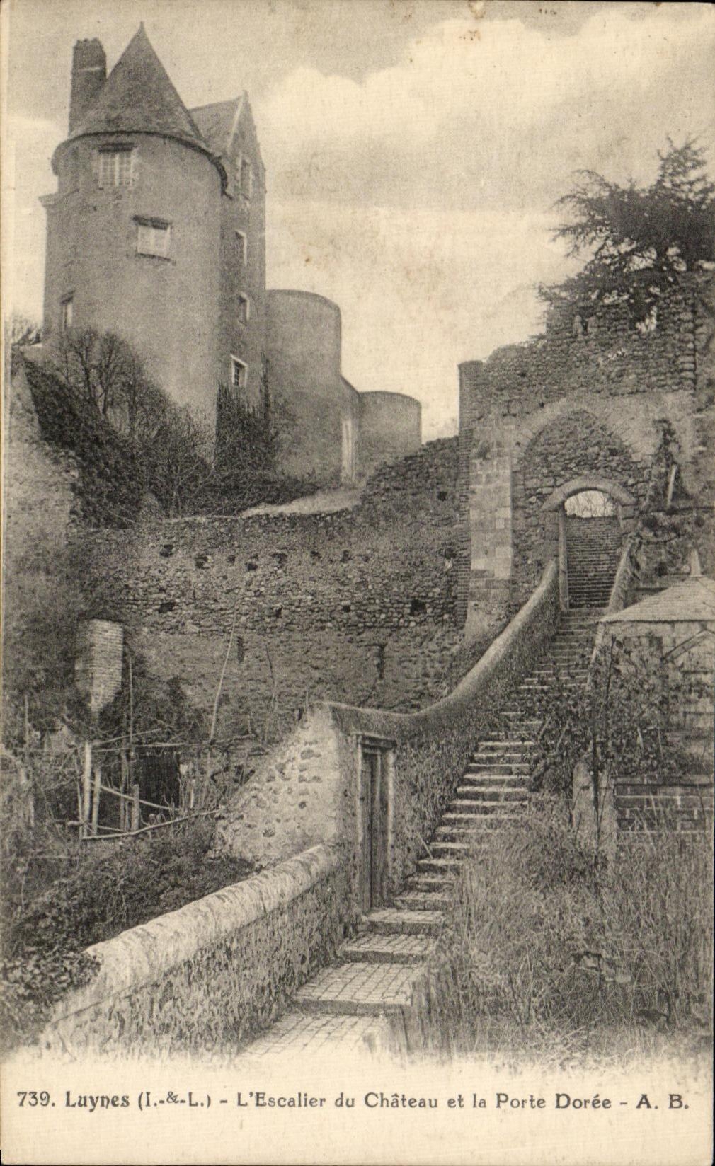 CPA Luynes Staircase of the Castle and the Gate Golden
