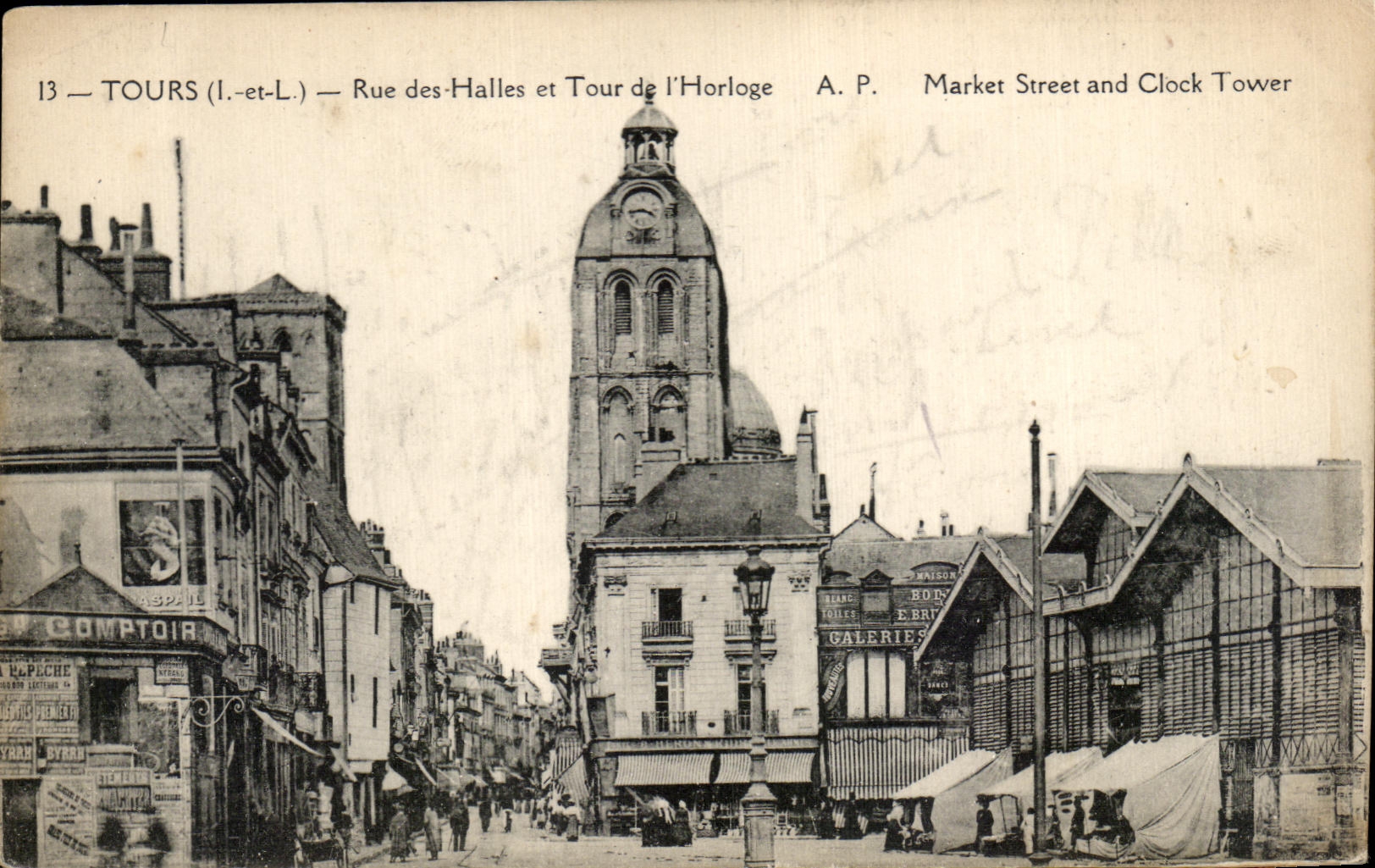 CPA Tours Street of the Markets and Turn of I Clock Market Street and Clock tower