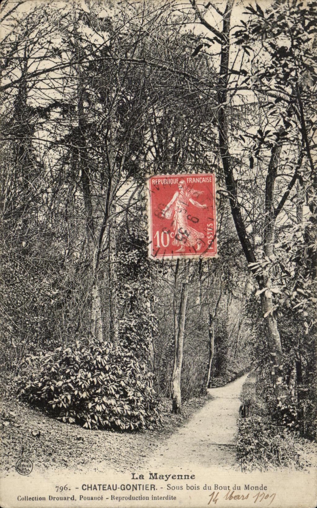 CPA Mayenne Castle Gontier Sounds wood of the End of the World