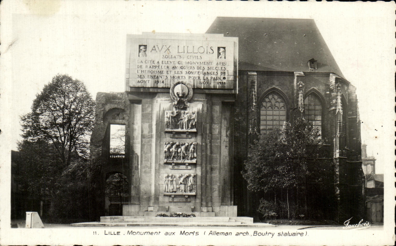 CPA Lille War memorial Alleman