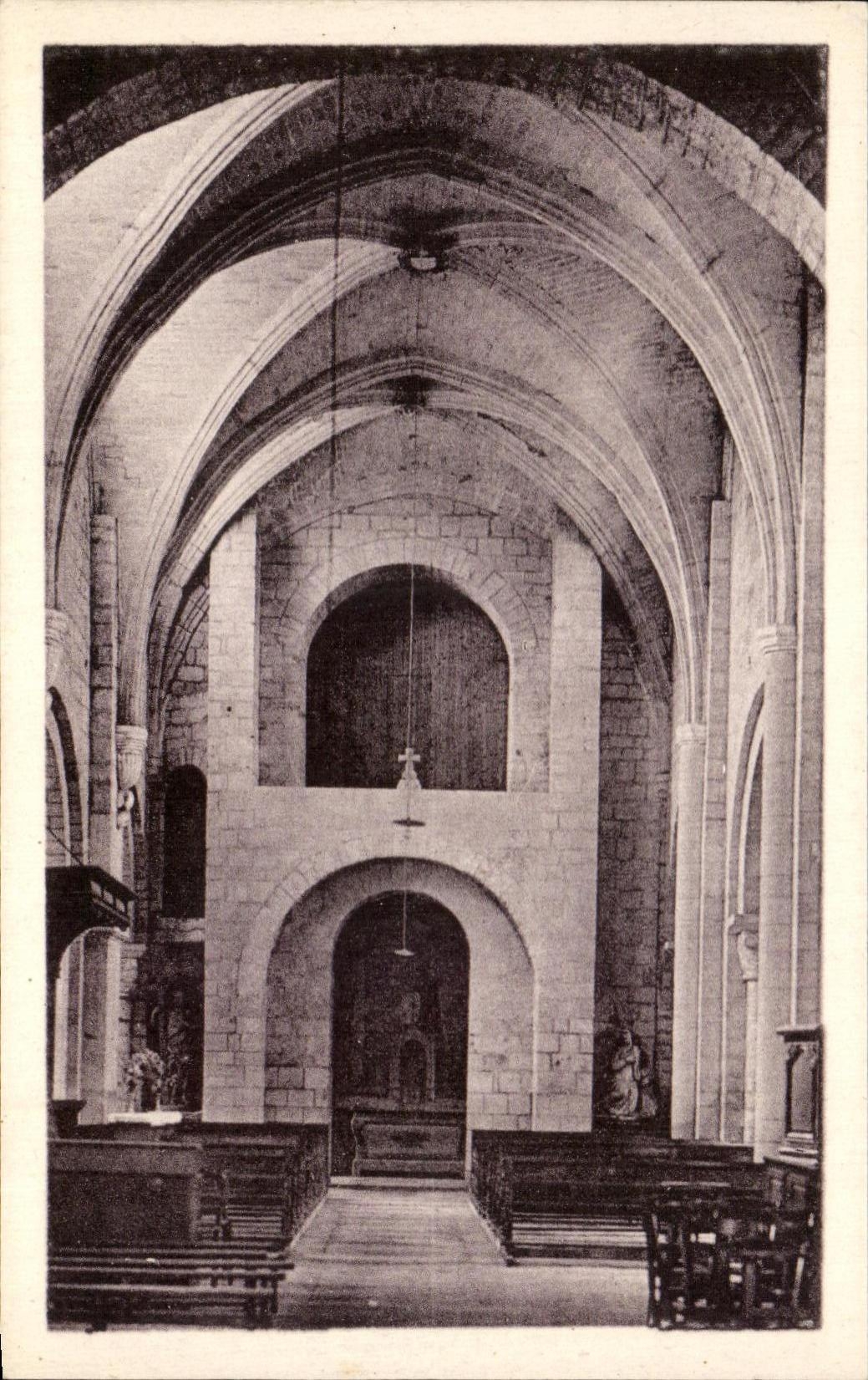 CPA Morienval interior de iglesia de I la iglesia vieja de la abadia de la plataforma de Bencdictines