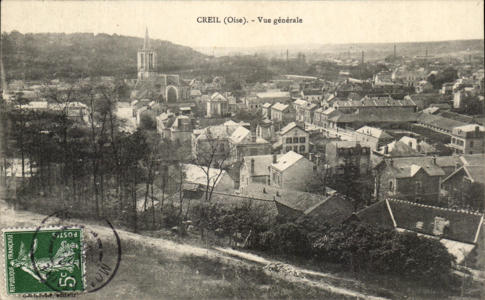 CPA Creil Oise Vue Generale
