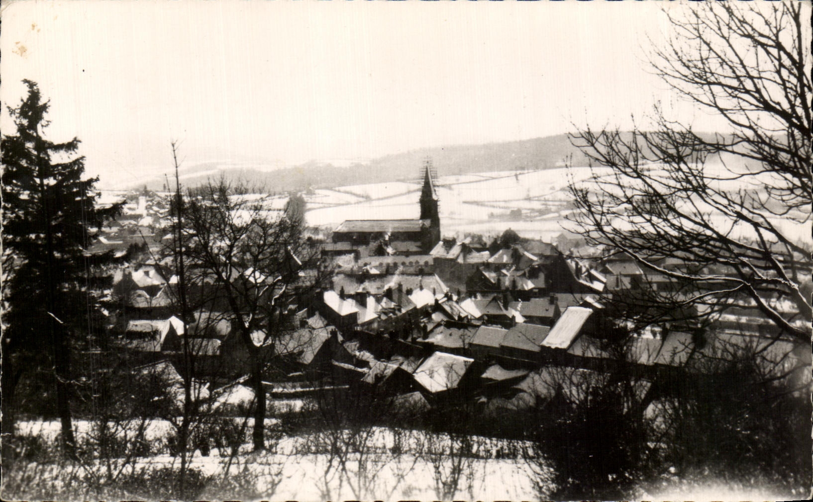 CPA Castle Chinon Nievre View Under Snow