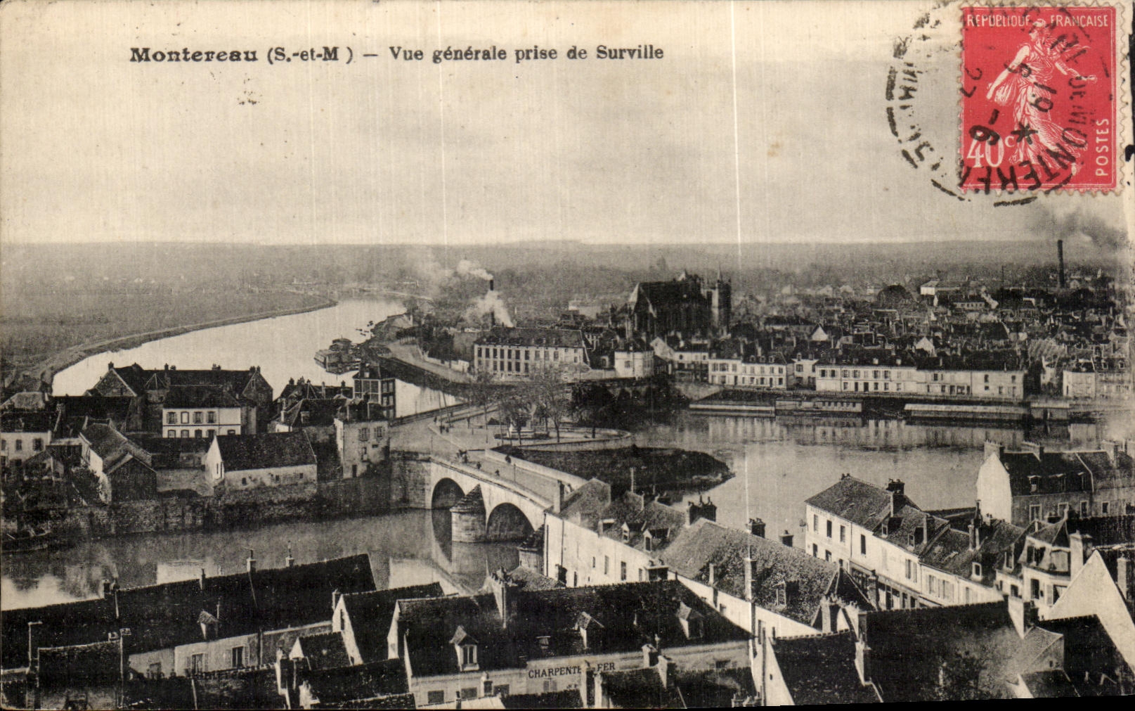 CPA Montereau Seen ganarale taken of Surville