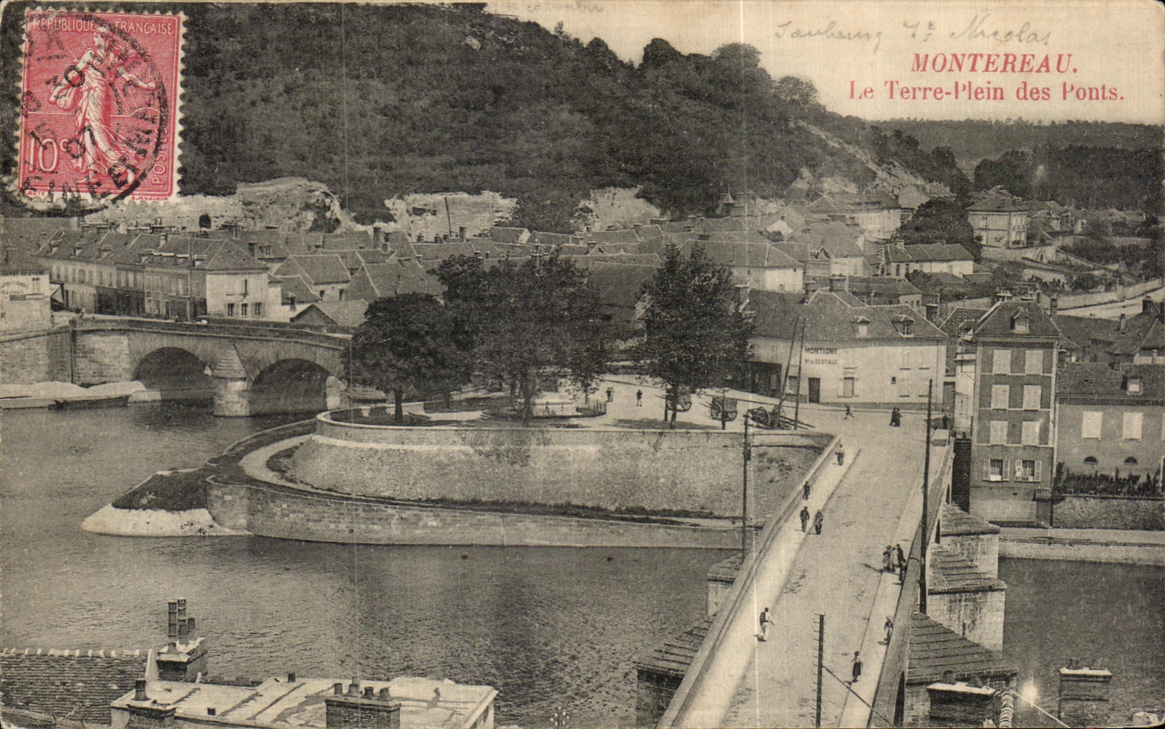 CPA Montereau Earth Full with the Bridges