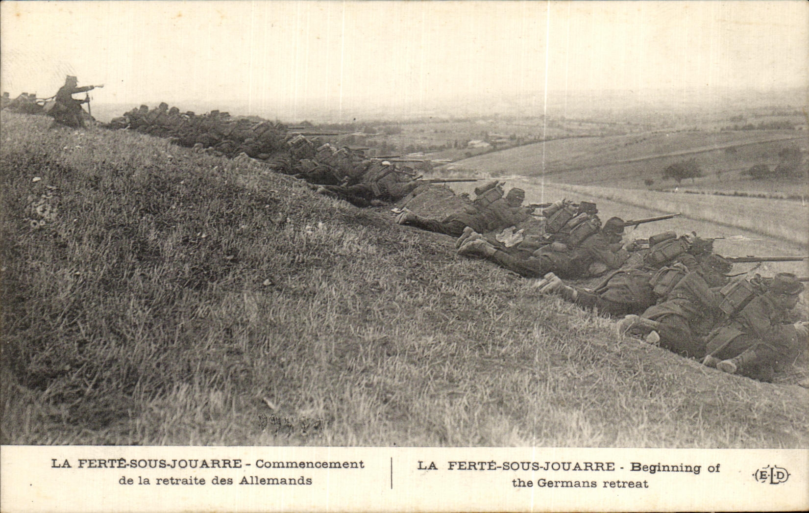 CPA Ferte under Jouarre Beginning of the retirement of the Germans Ferte Under Jouarre Militaria