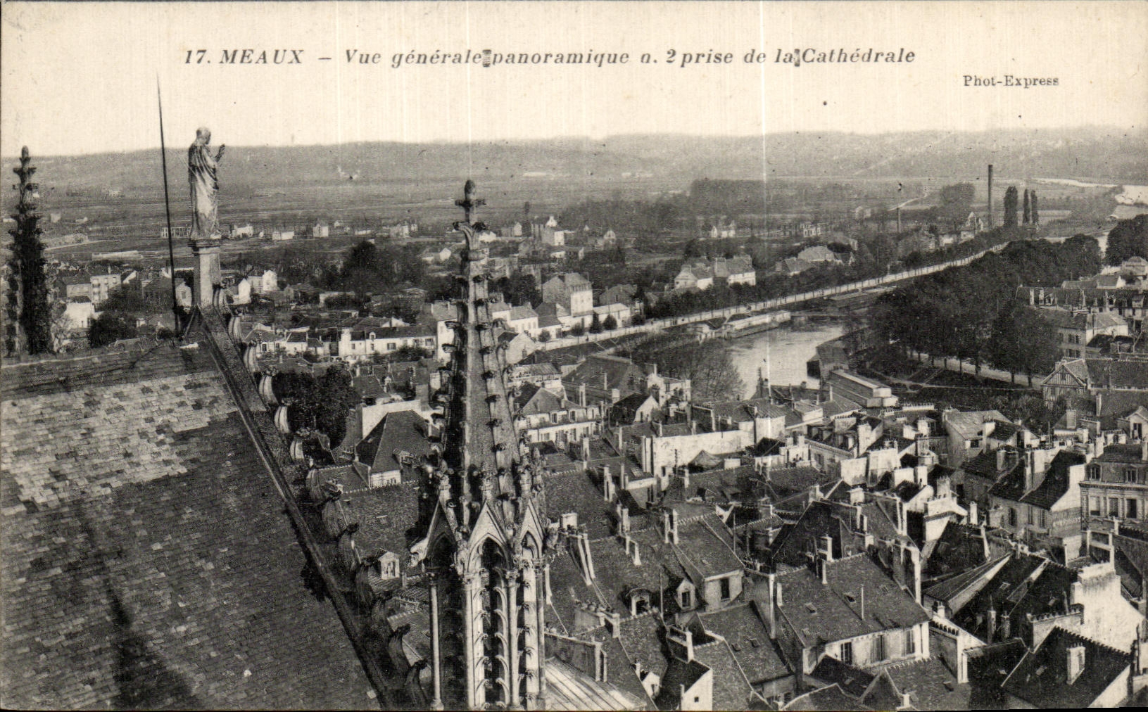 CPA Meaux View panoramic has 2 catch of the Cathedral