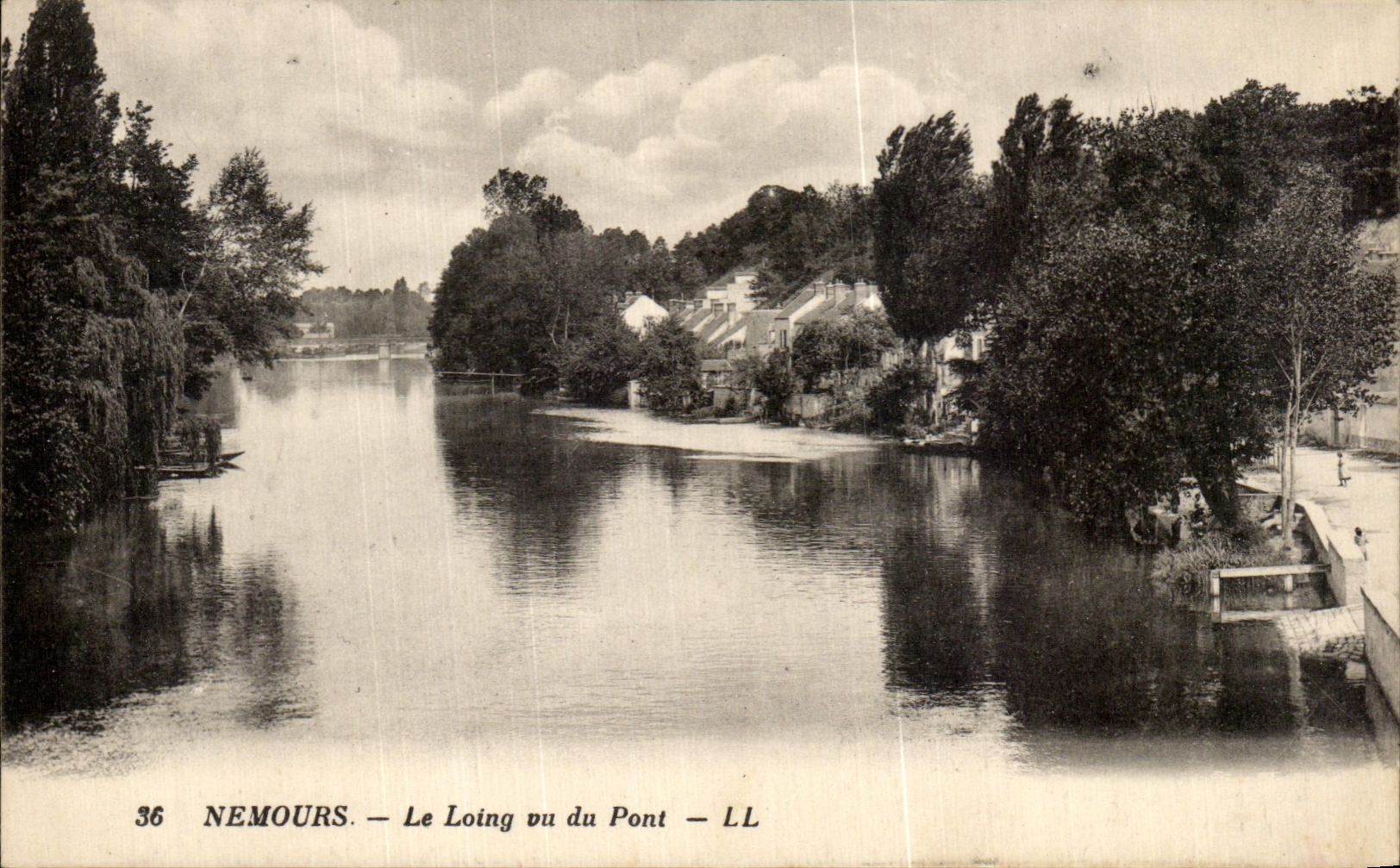 CPA Nemours Loing Seen of the Bridge