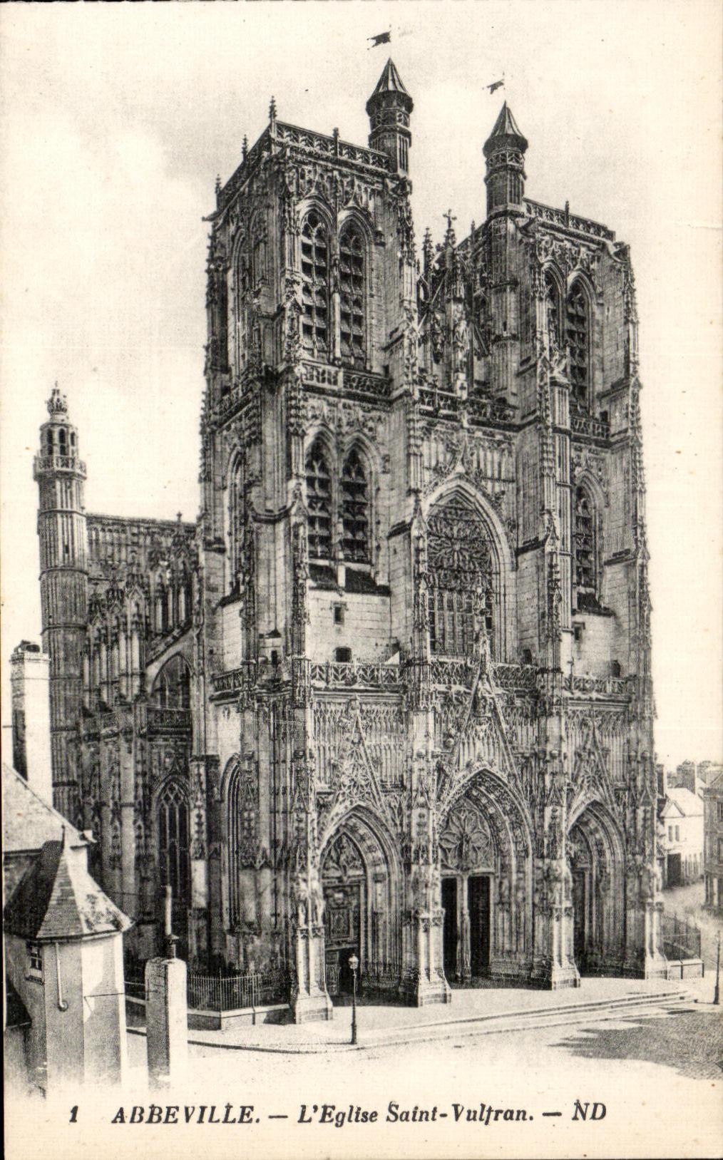 CPA Abbeville Church holy Vultran