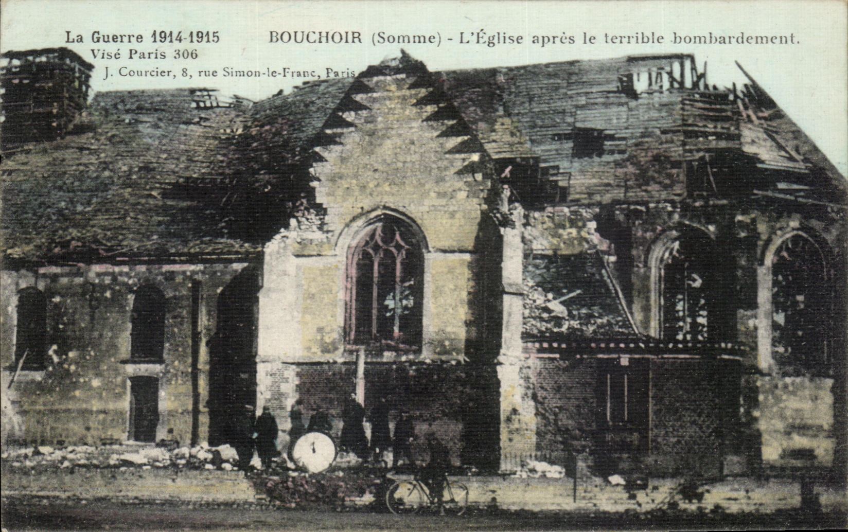 CPA the War 1914 1915 Iron door Church after the terrible Militaria bombardment