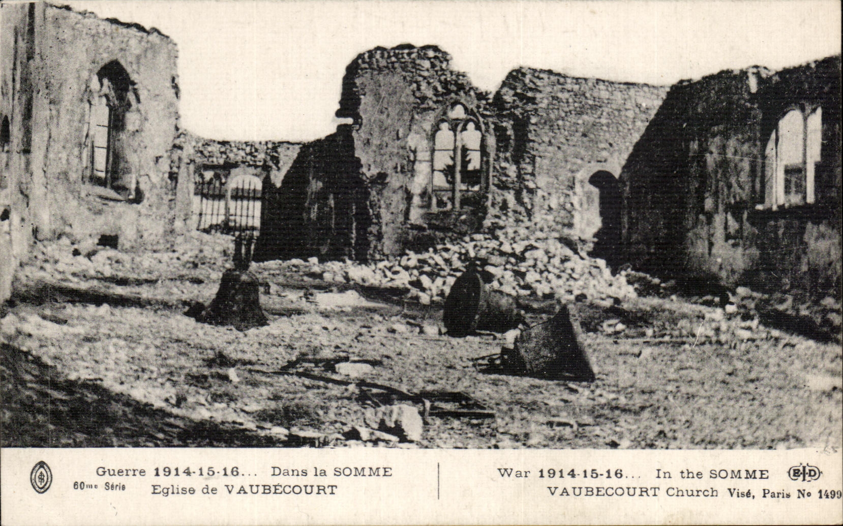 CPA War 1914 15 16 In the Sum Church of Vaubecourt War 1914 15 16 In the Nap Vaubecourt Church Militaria