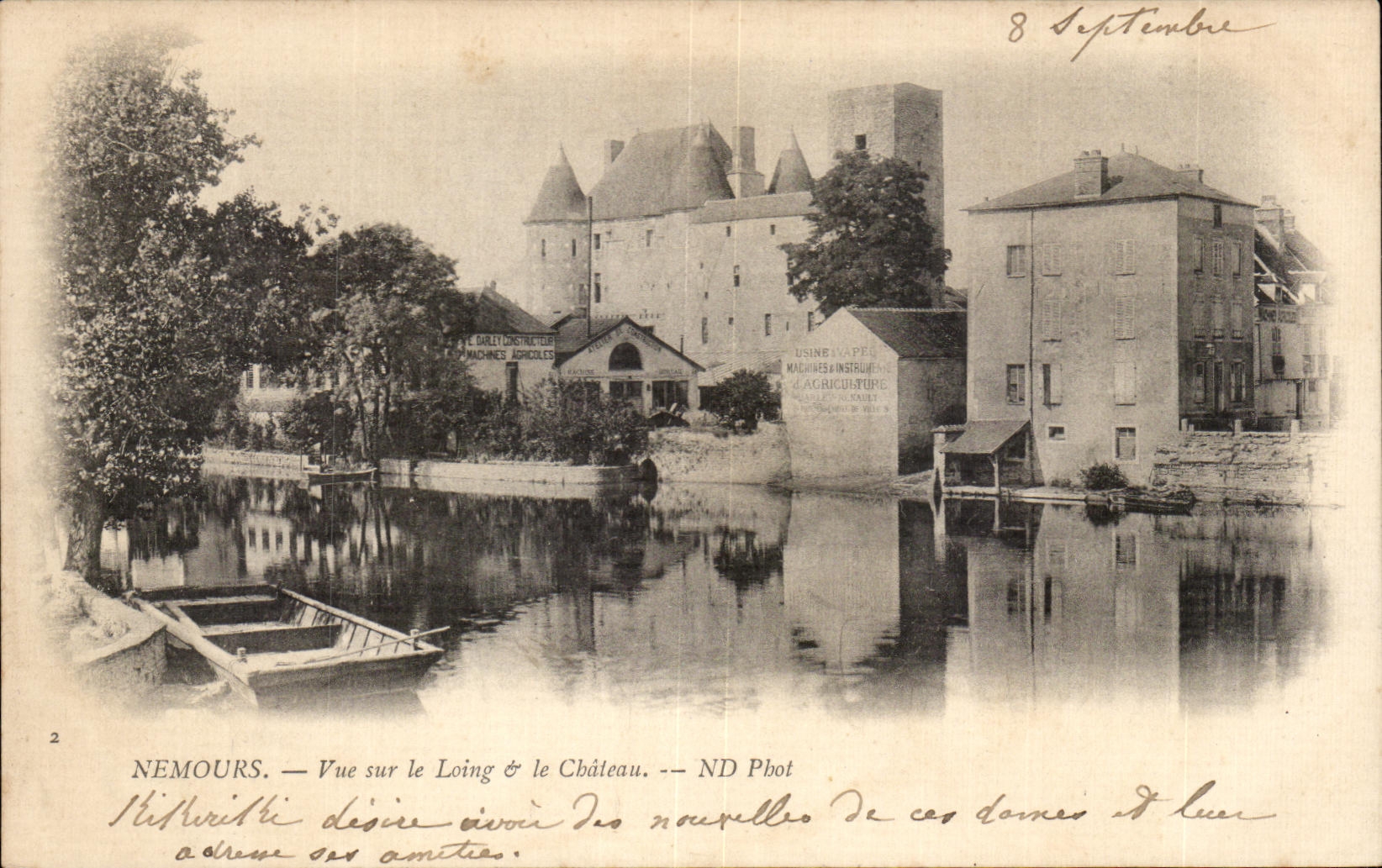 CPA Nemours Seen on Loing Cbateau NPbot