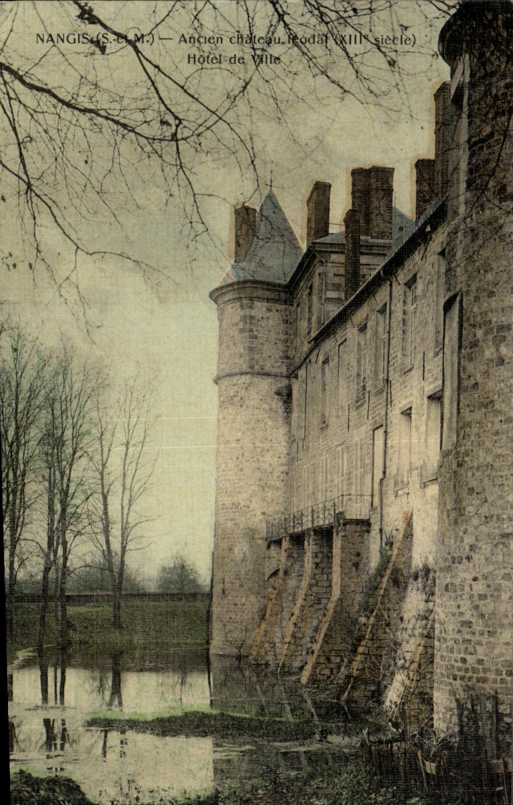 CPA Nangis Old feudal castle Town hall