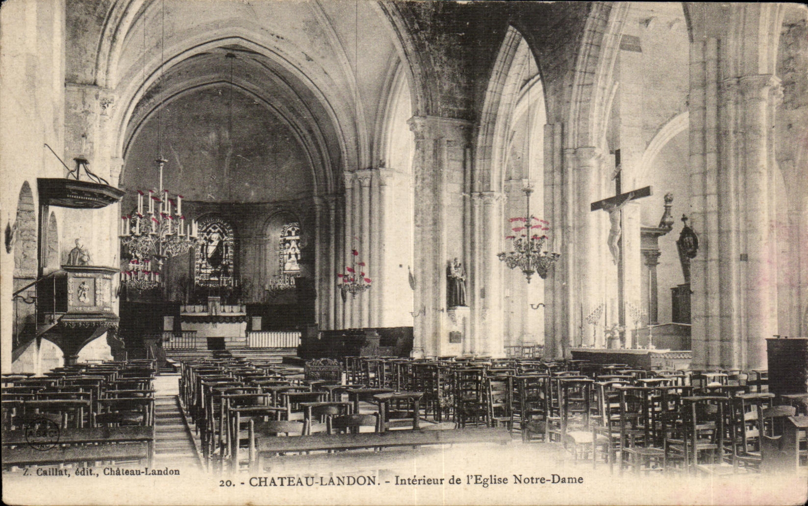 CPA Interior Landon Castle of Notre Dame Church