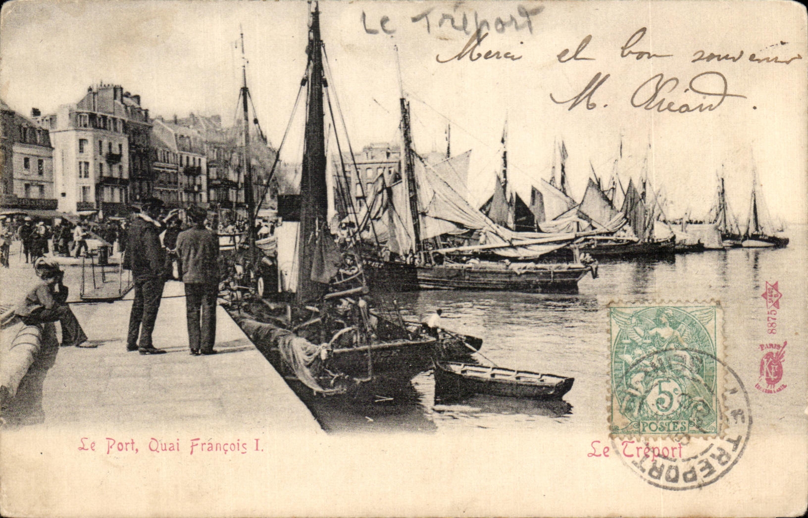CPA the port Quay Francois lLe Treport Boat