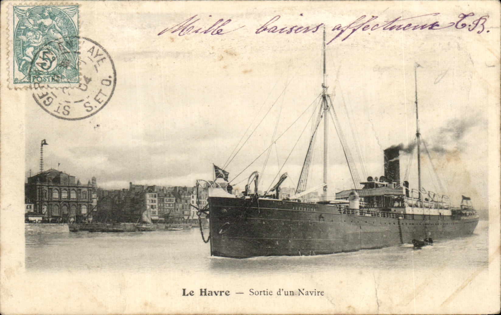 CPA Le Havre Sortie d un Navire