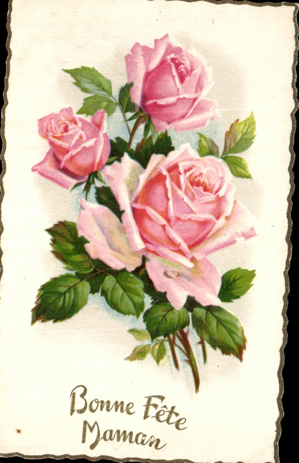 CPA Fantaisie Fleur Bonne Fete Maman