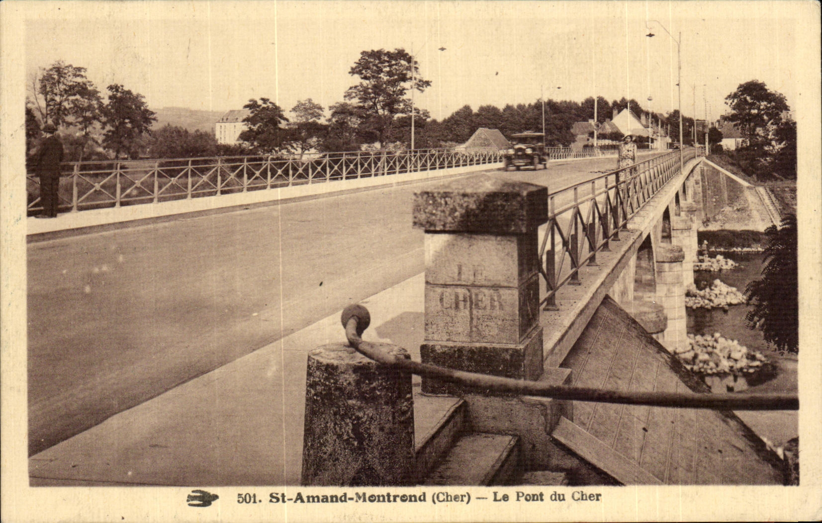 St Amand Montrond de CPA el puente de costoso