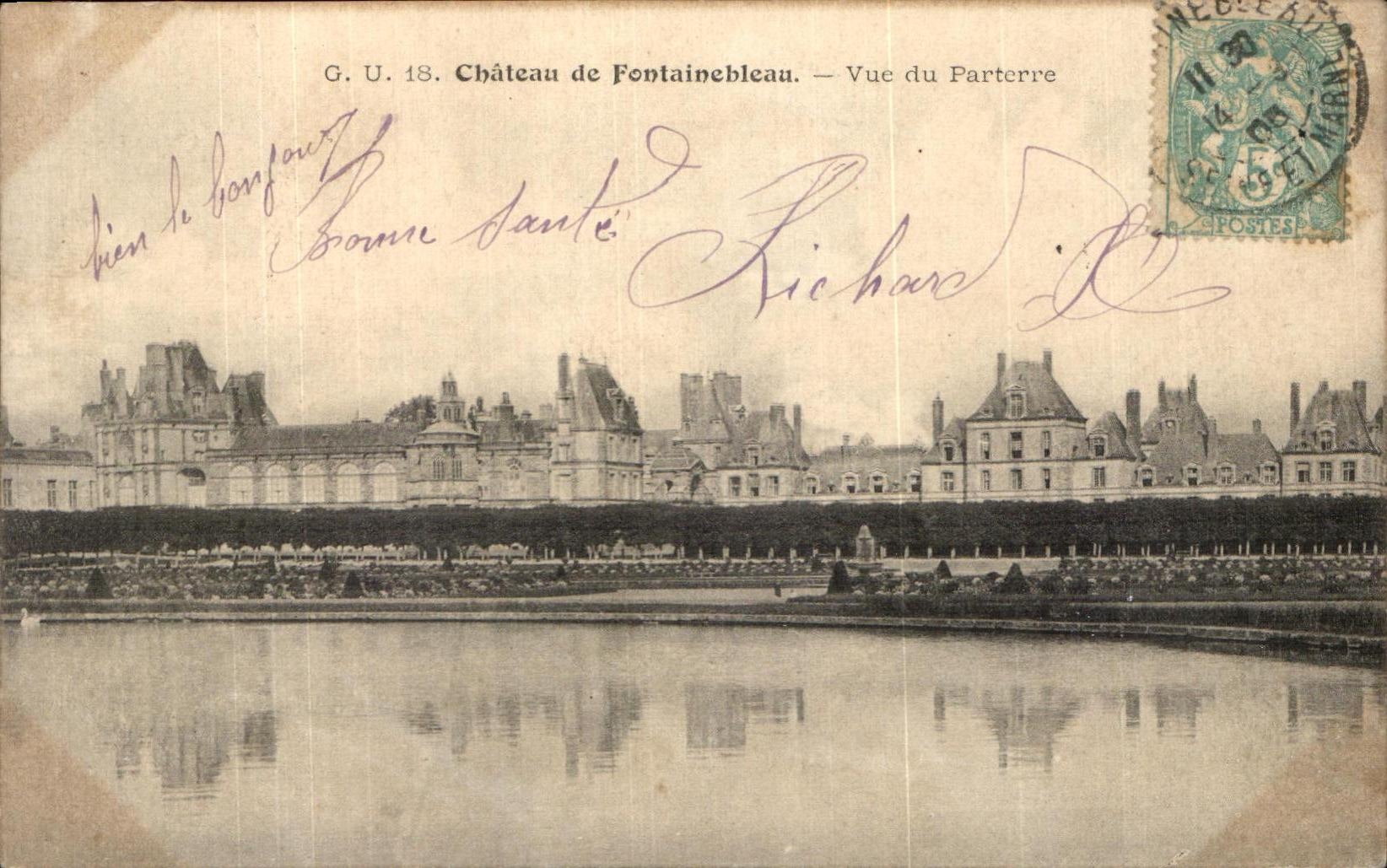 CPA Chateau de Fontainebleau Vue du Parterre