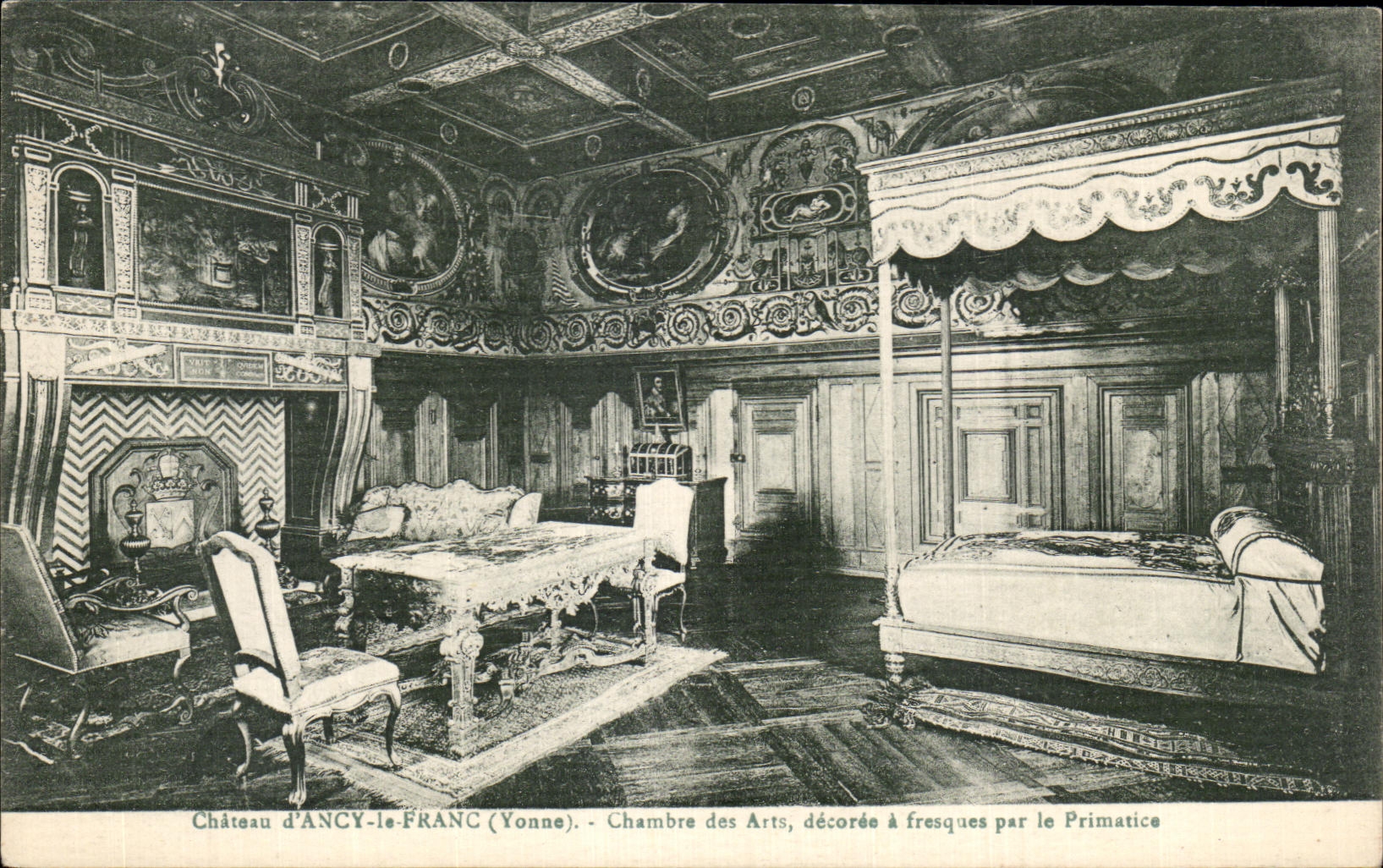 CPA Castle Ancy Frank the Room of Arts decoree has Fresques by Primarice