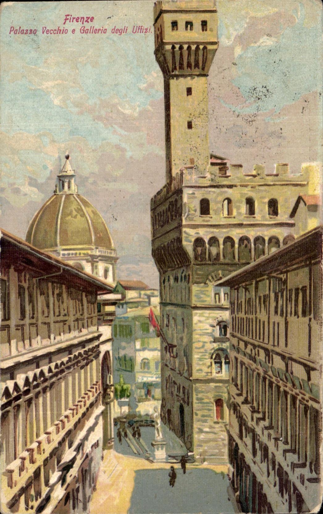 CPA Firenze Palazzo Vecchio a Galleria deglf