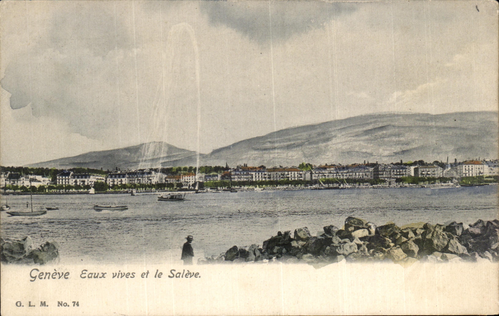 CPA Geneva waters Running and Swiss Salere