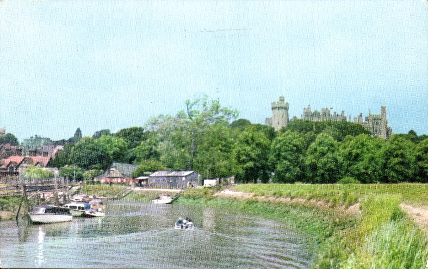 CPSM Arundel Castle From The River