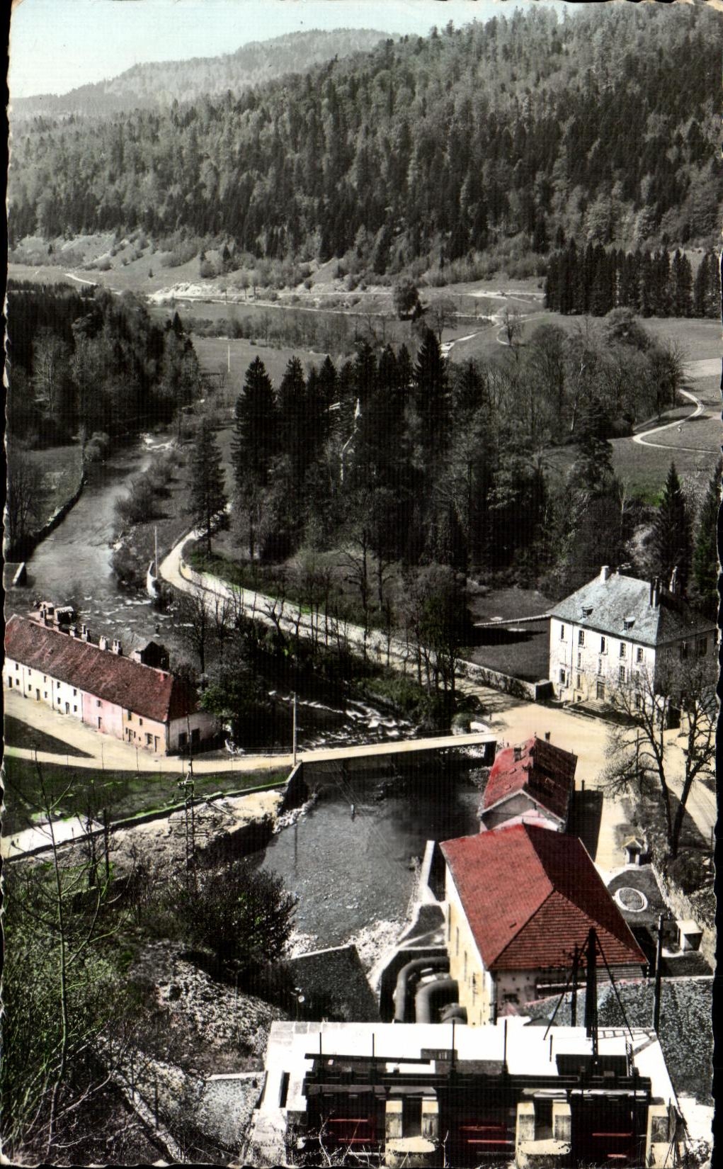 Picturesque CPA the Jura Borough of Sirod Bridge on Ain after the Cascade
