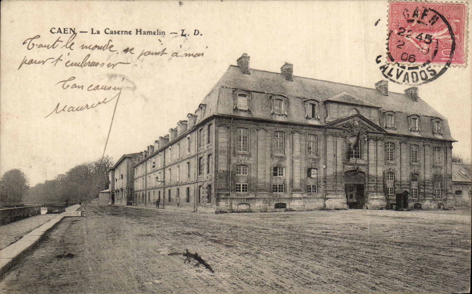 CPA Caen the Barracks Hamelin militaria