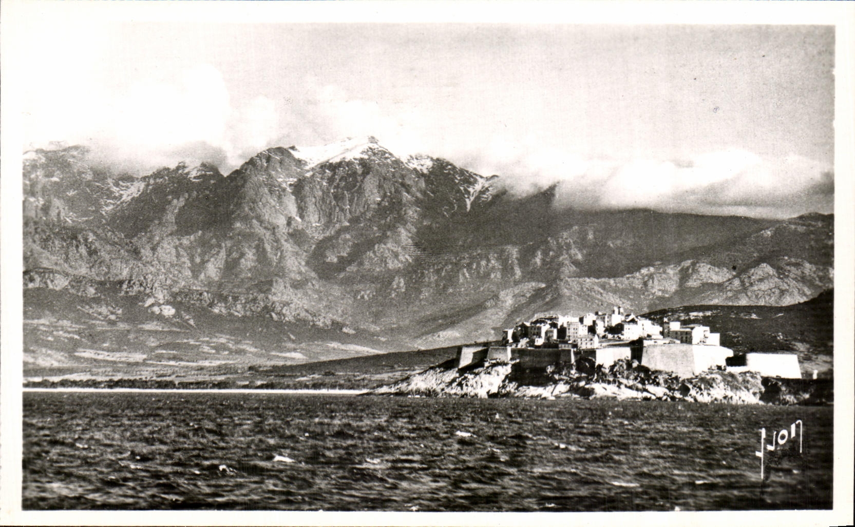 CPA Calvi (Corse) La citadelle et chaine du Monte Grosso