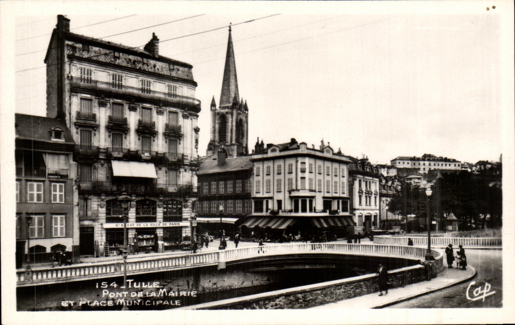 CPA Tulle Bridge Of the Town hall And Municipal Place