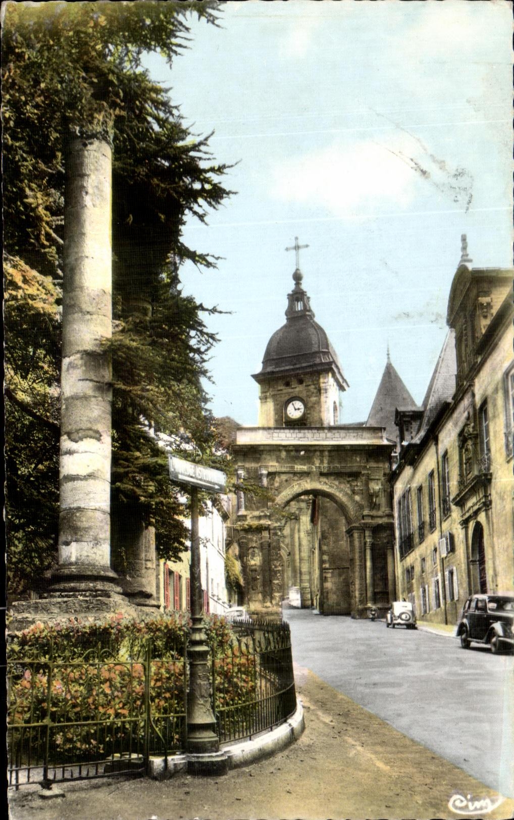 CPA Besancon La Cathedrale et la Porte Noire