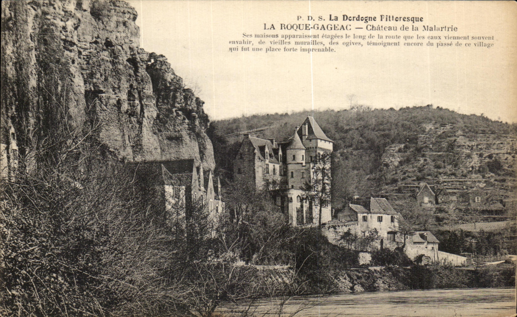 CPA La Dordogne Pittoresque La Roque Gageac Chateau de la Malartrie