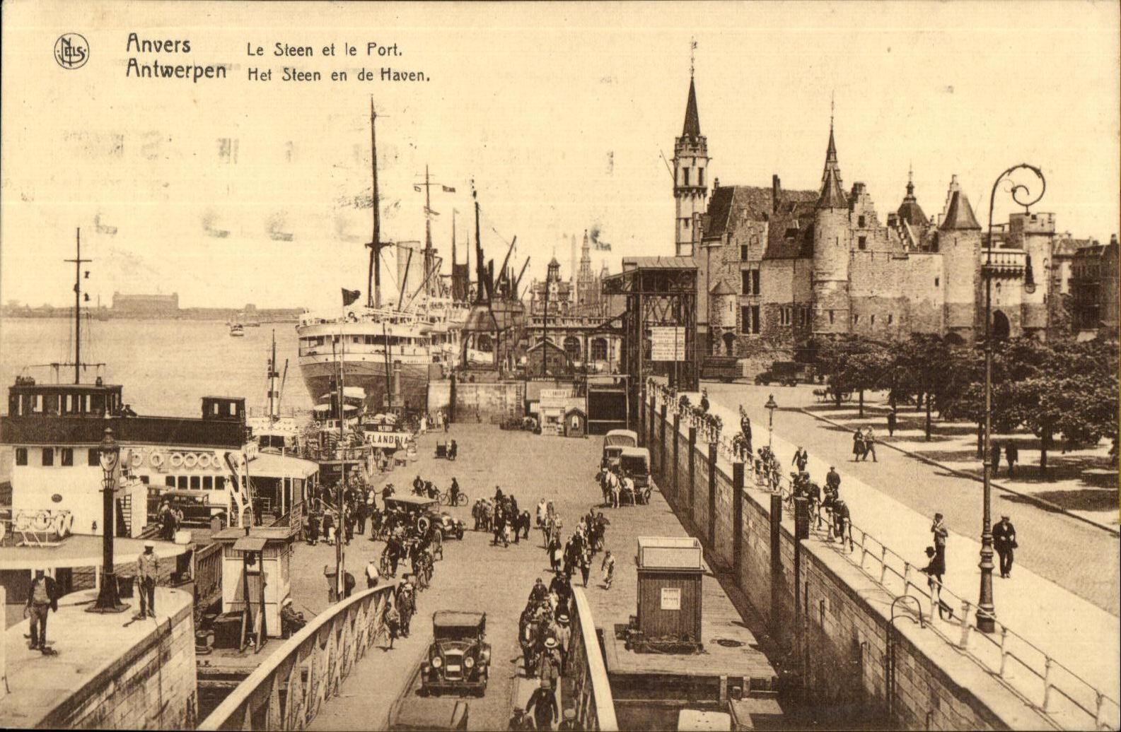 CPA Amberes Antwerpen Steen y el Hel portuario Steen en asilo