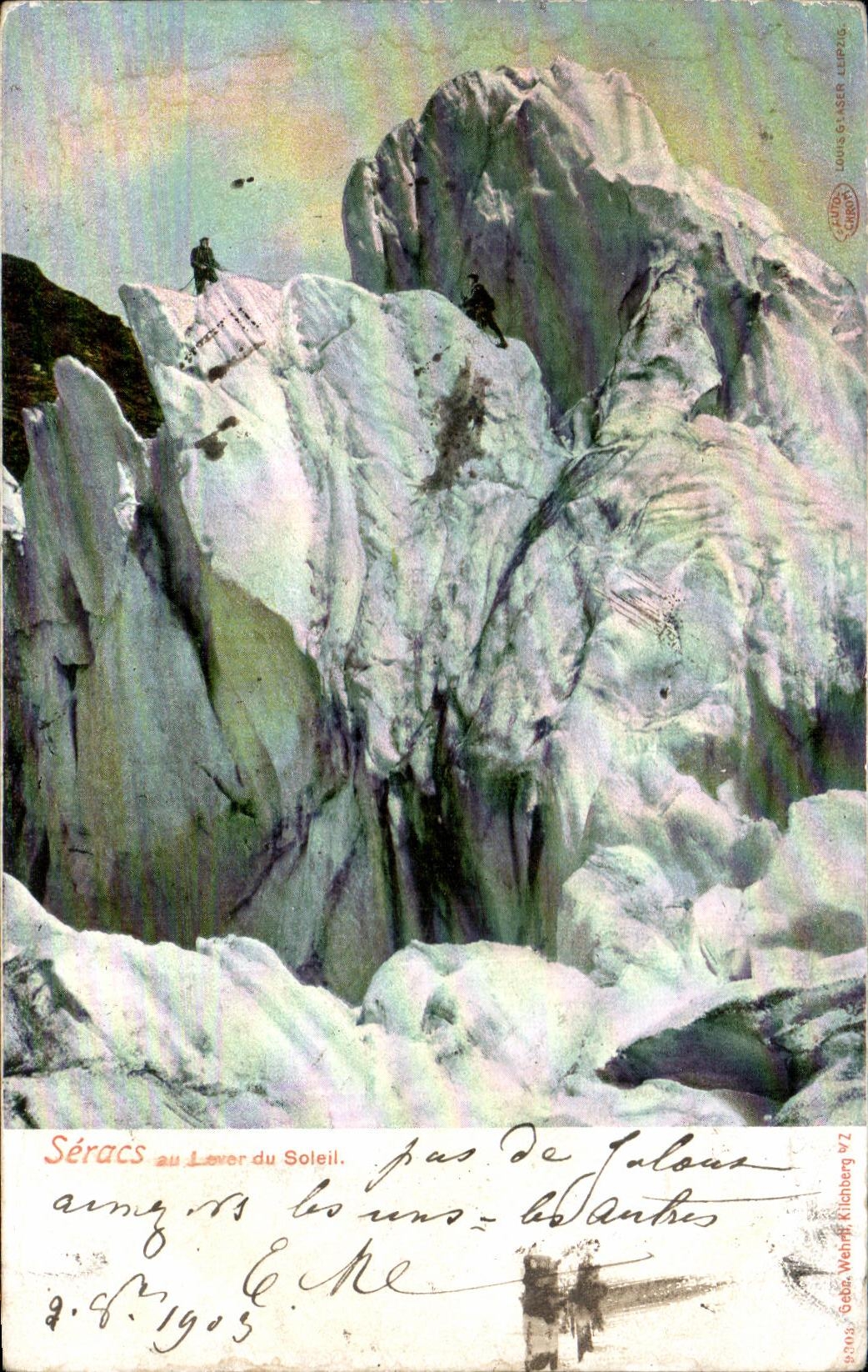 CPA Seracs au lever du soleil Alpinisme