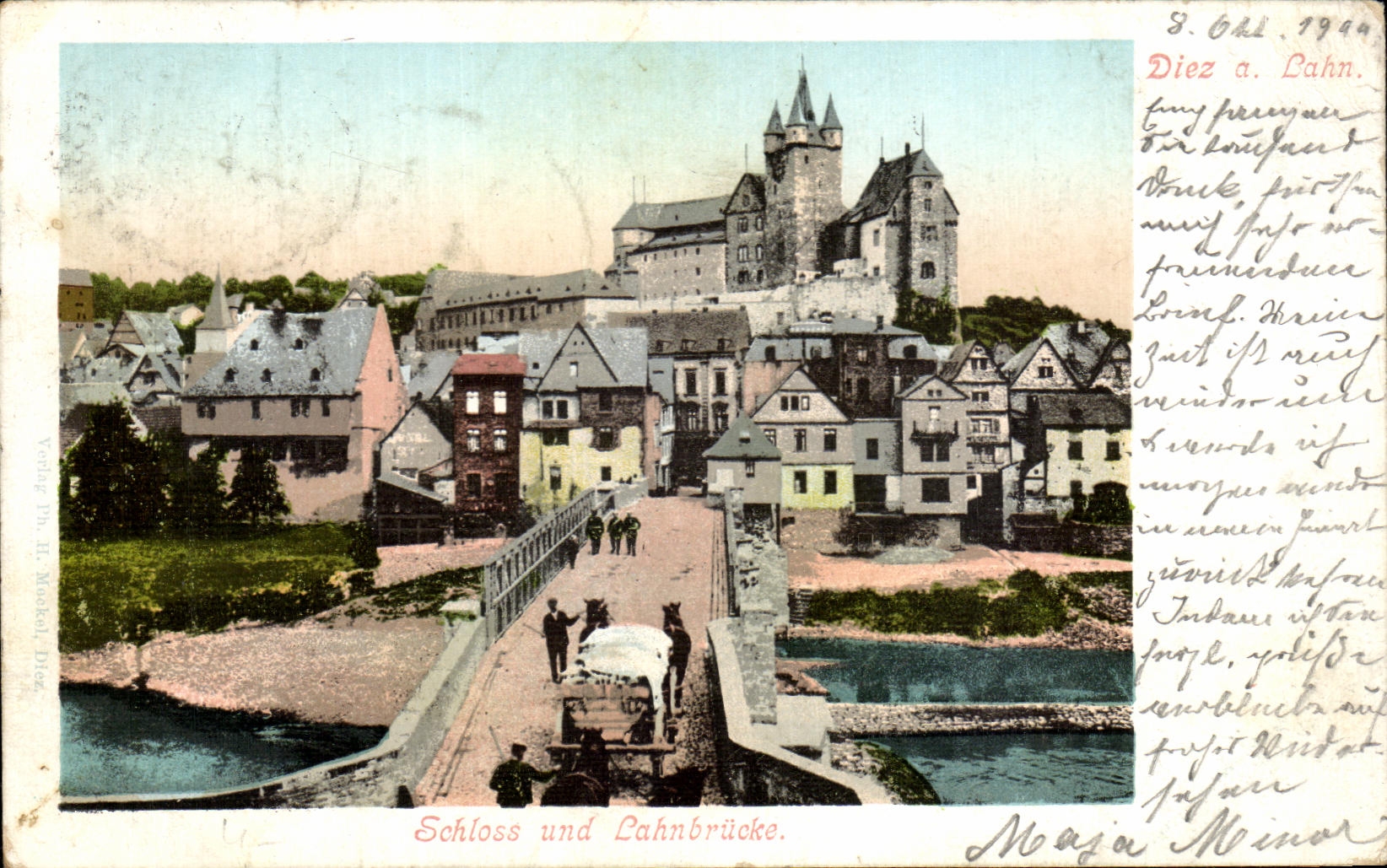 CPA Diez has Lahn Schloss and Lahnbrucke