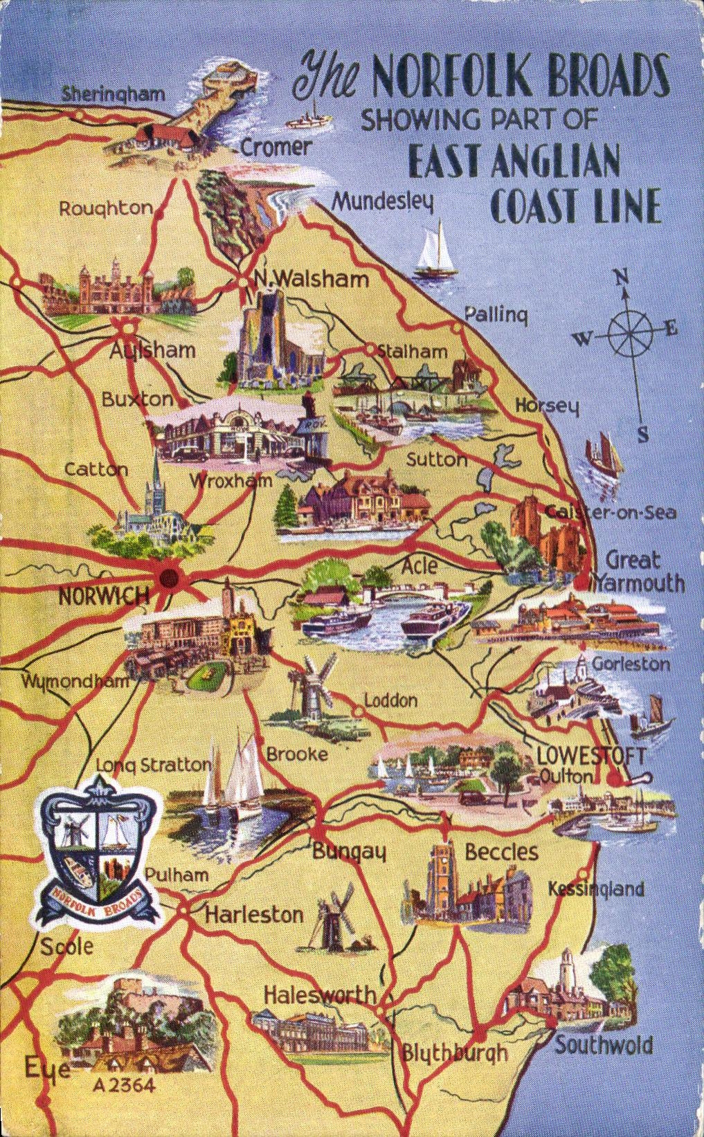 CPA The Norfolk Broads Showing Leaves East Anglin Coast Line