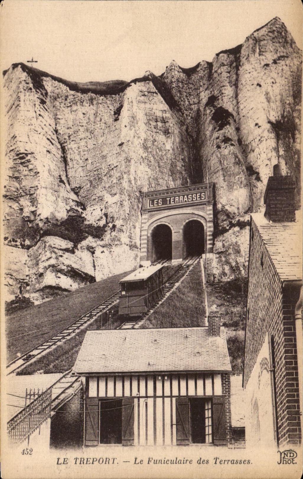 CPA Treport the Funicular of the Terraces