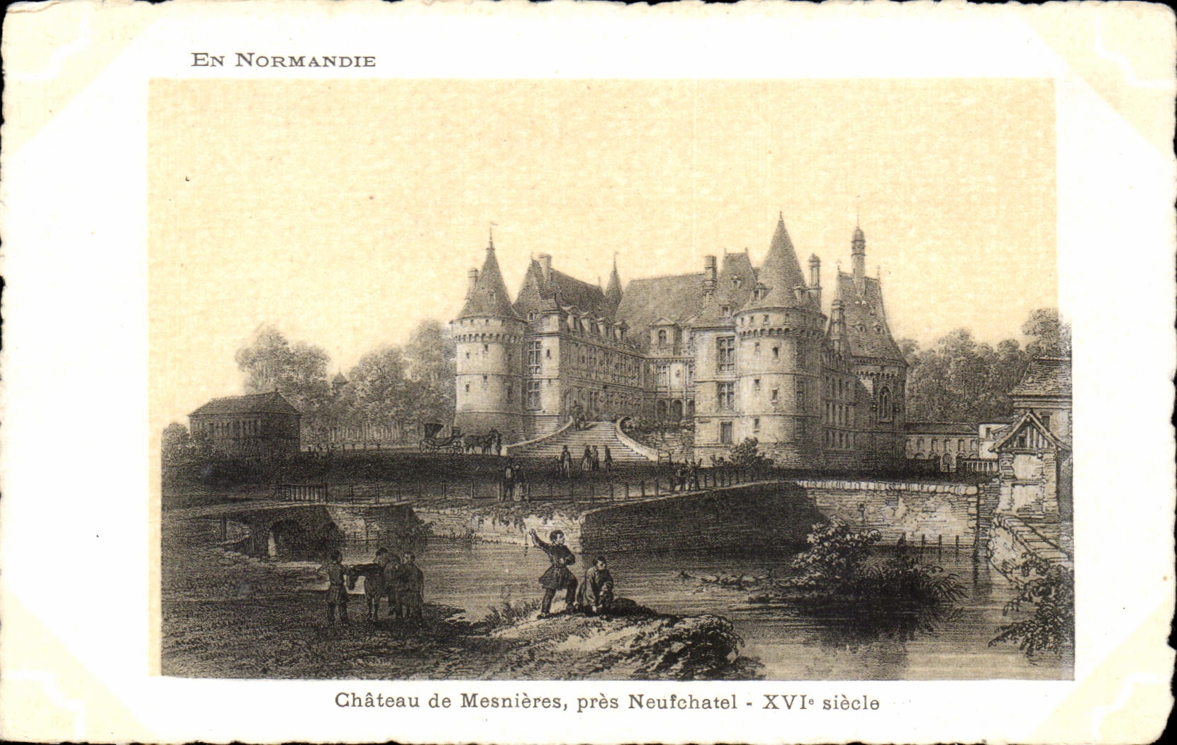 CPA In Normandy Mesnieres Castle close neufchatel