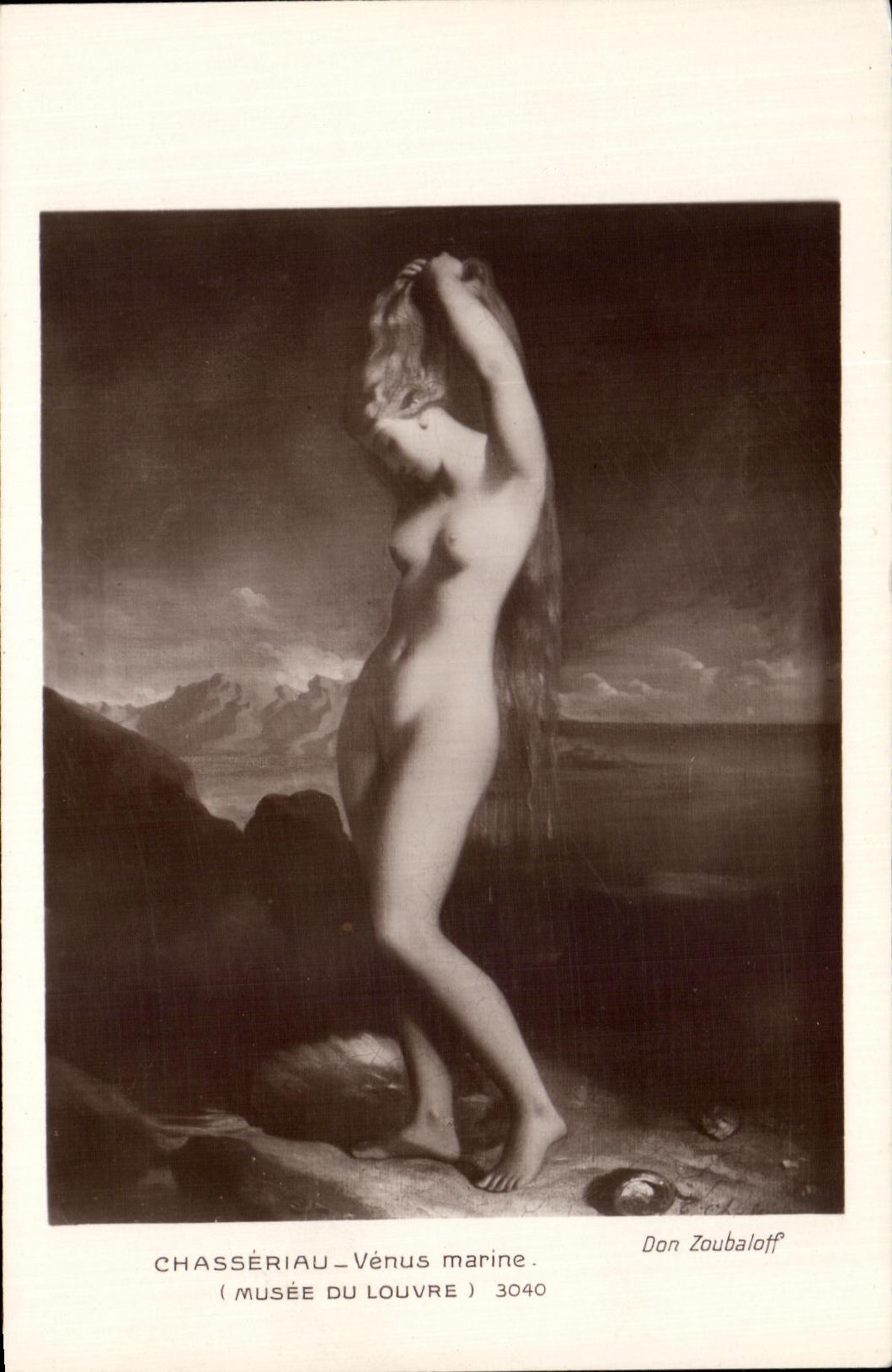 CPA Chasseriau Venus Marine Femme nue erotique