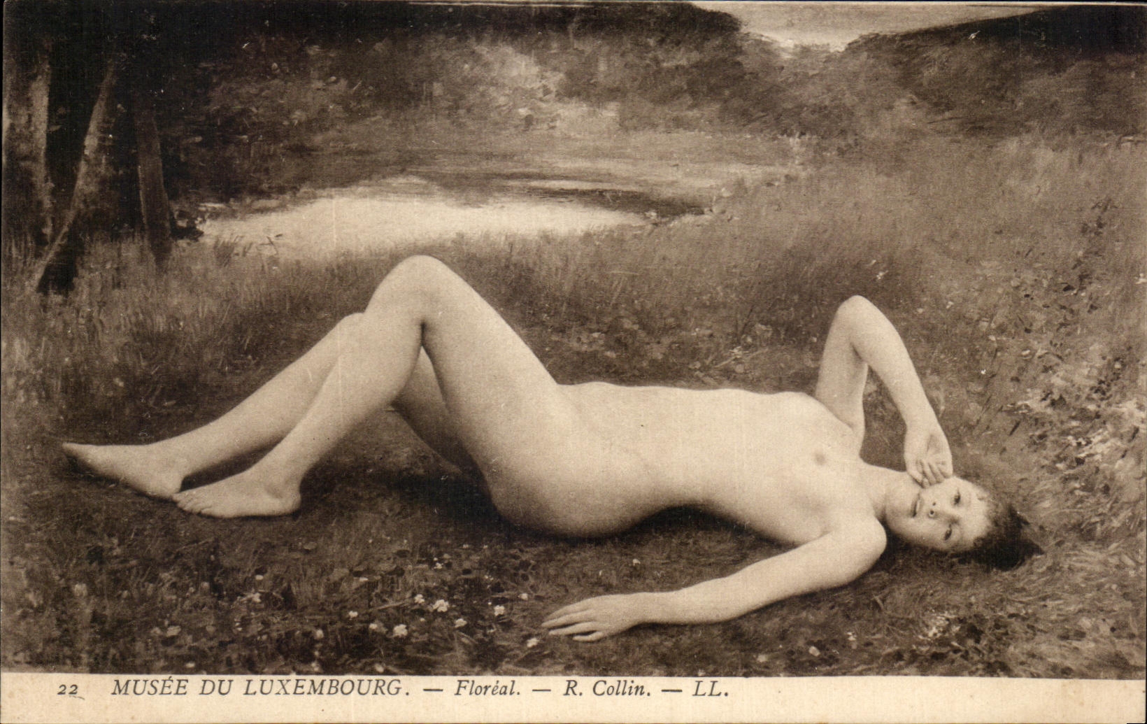CPA Musee Du Luxembourg Floreal R Collin Femme nue erotique