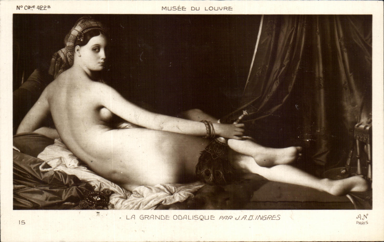 CPA La Grande Odalisque Par Ingres Femme nue erotique Musee du Louvre
