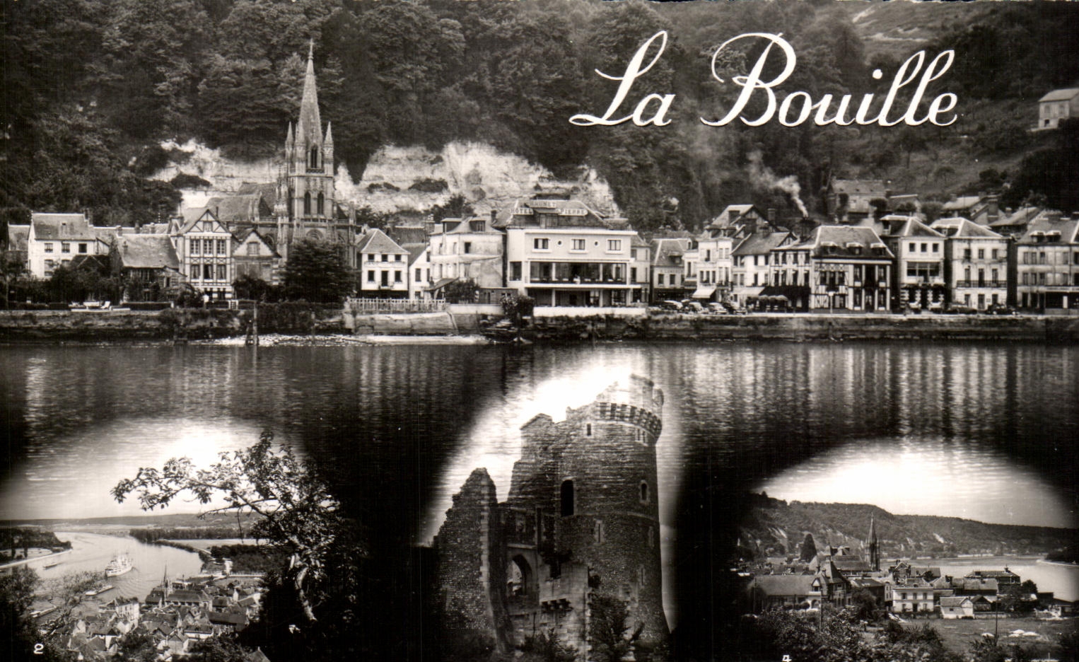 CPA Boullle Hotels Seen on the Seine Towards Rouen View one the Seine