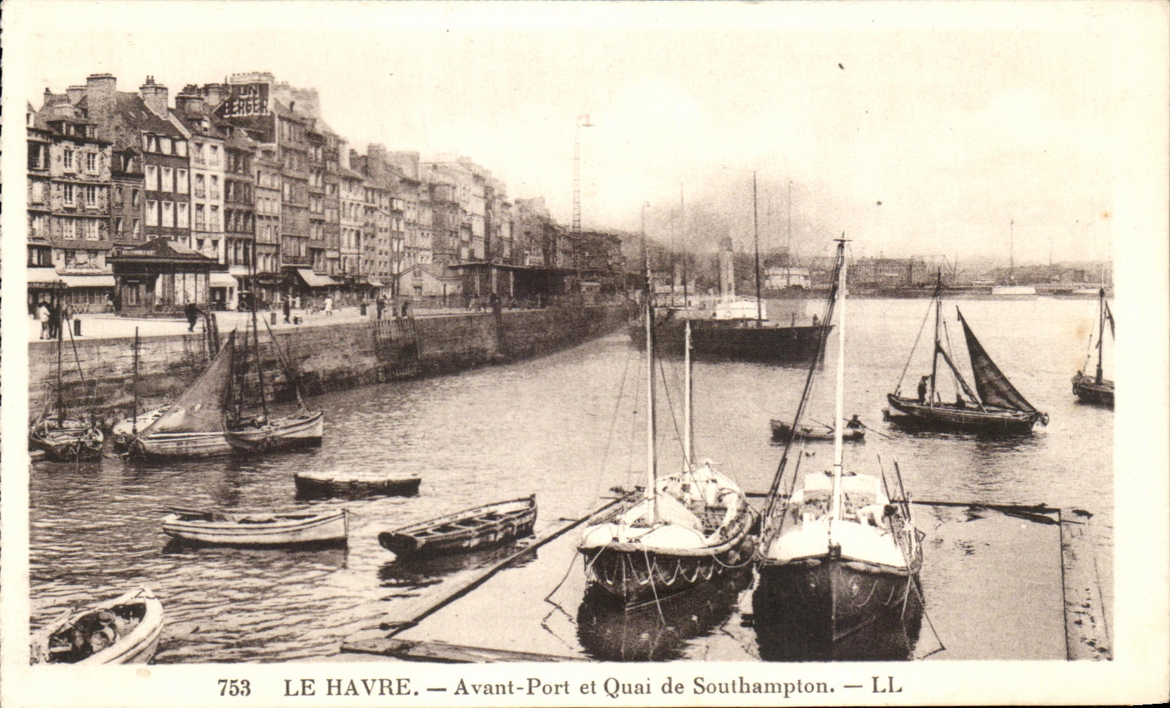 CPA Le Havre antes del puerto y de Quay de los barcos de Southampton