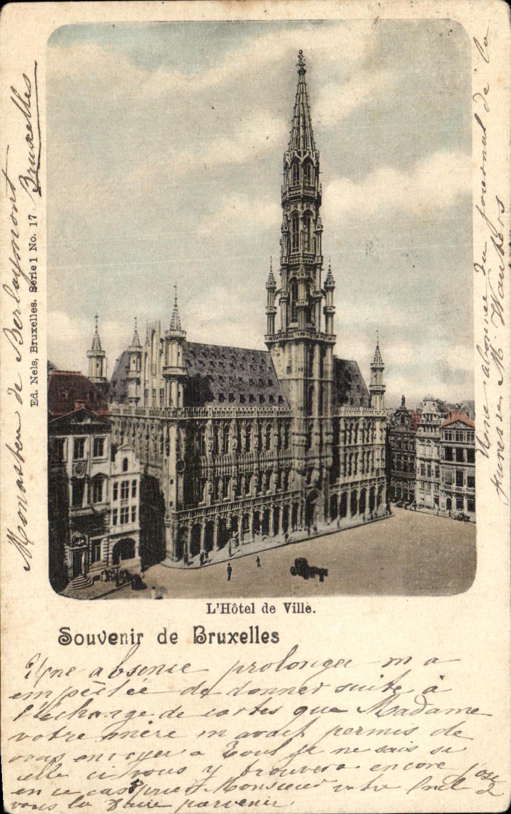 Recuerdo del ayuntamiento de CPA de Bruselas
