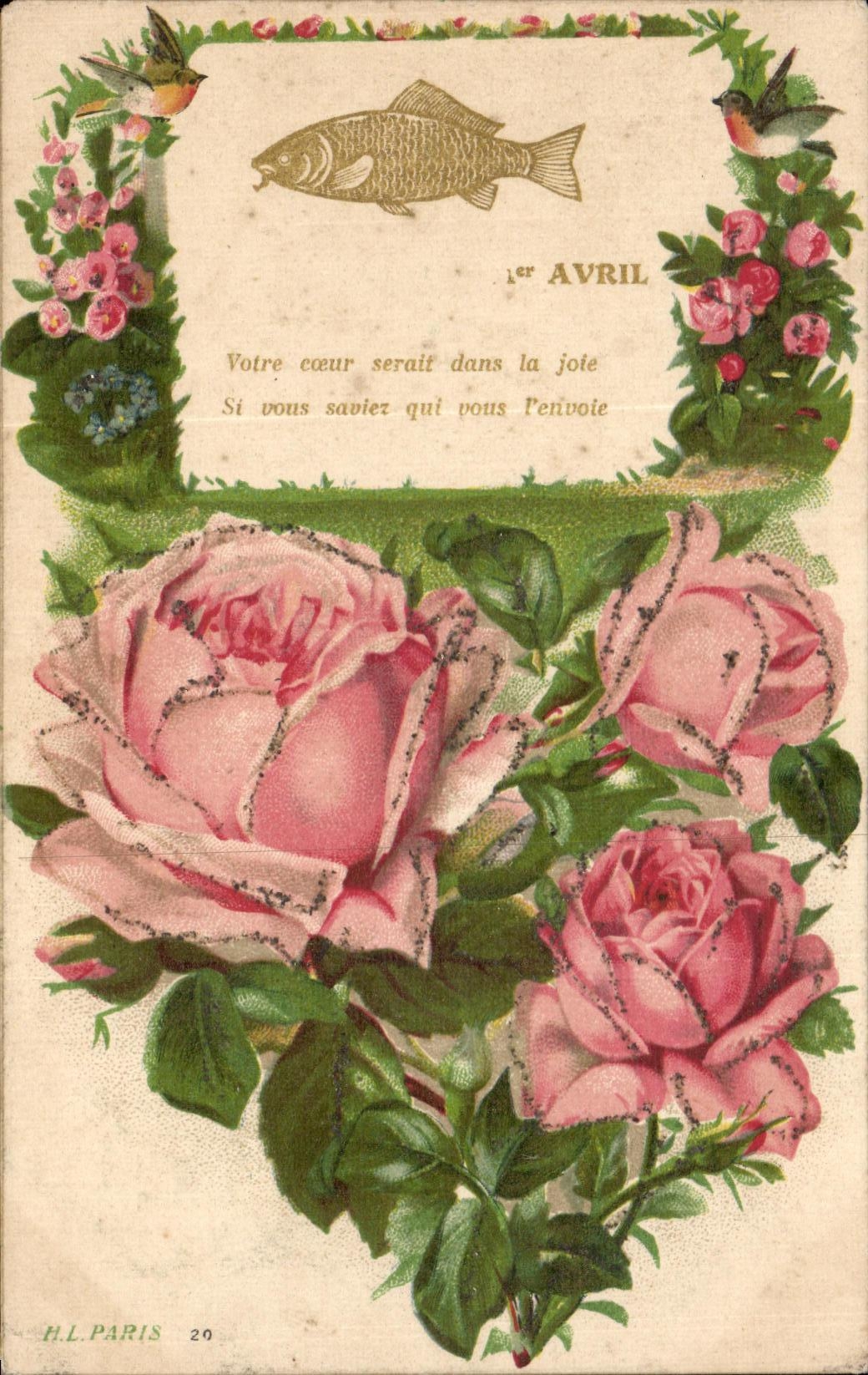 CPA Avril Fleurs Paques Easter 